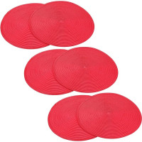 DIYEAH 6 Stück Runde Handgefertigte Hitzebeständige Platzsets in Vielseitig als Tischsets Dekoration und Untersetzer Pflegeleicht Modernes Design für Innen und Außen Schützend für