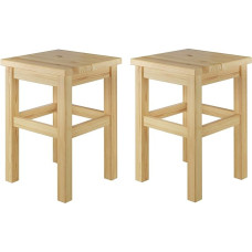 Erst-Holz V-90.71-41 puidust tool täispuidust iste ilma seljatoeta, naturaalsest või valgest männipuidust Puidu tüüp/puu värv: Double Pack mänd