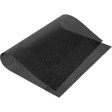 DECOMELODY Abwaschbare PVC Tischsets Schwarz Hitzebeständig rutschfest Ölresistent Woven Platzdeckchen Schutzmatte für Esstisch Küche Party Dekorative Tischunterlage