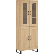 vidaXL Highboard Sonoma Tamm 69,5 x 34 x 180 cm Puidu materjal