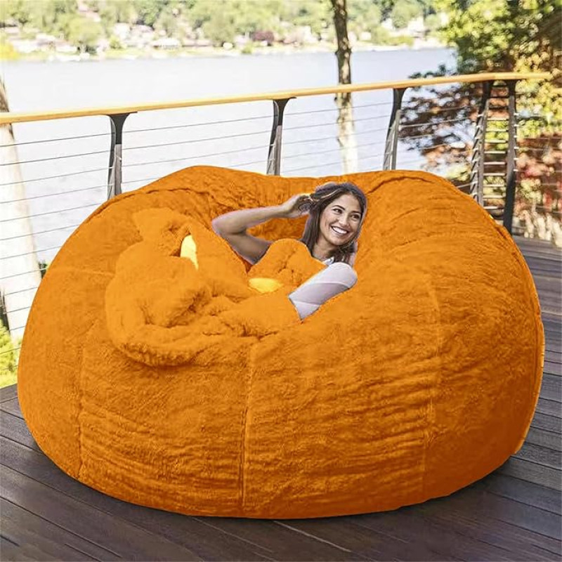 IJNBHU Bean Bag Chair Cover, Giant Fur Bean Bag, Diivan Cover, Extra Large Washable Bean Bag Cover for Children, Bean Bag Cover Without Filling (värv 5, suurus: 1.83 M)