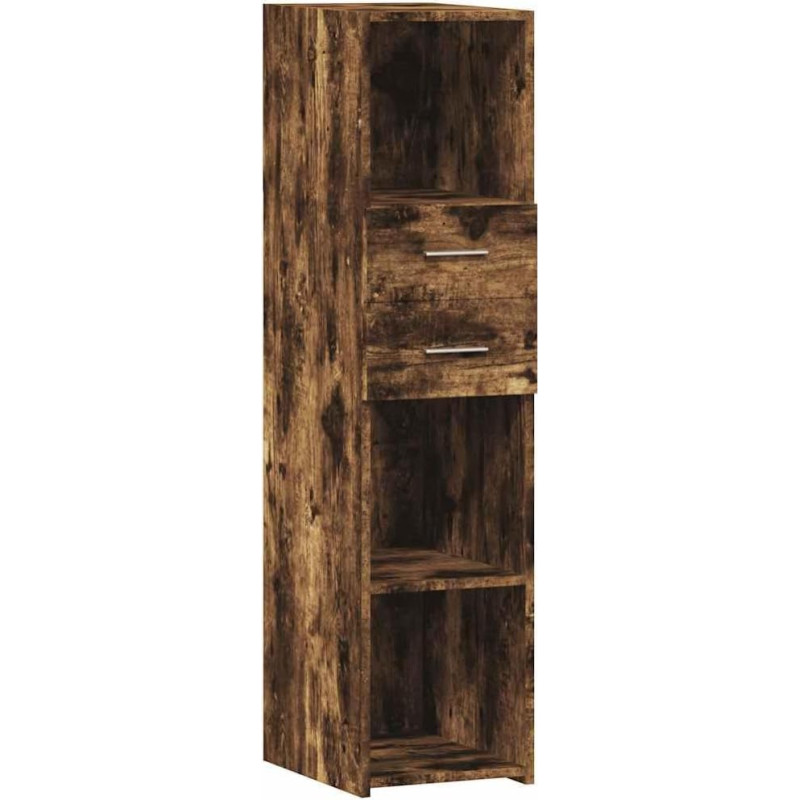 vidaXL Highboard suitsutatud tammepuust 30 x 42,5 x 124 cm Puidu materjal