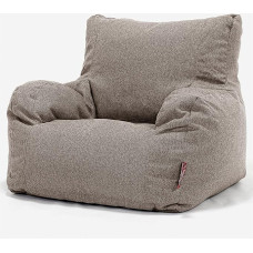 Lounge Pug, Interalli Beanbag Wingback Chair Wool Biscuit