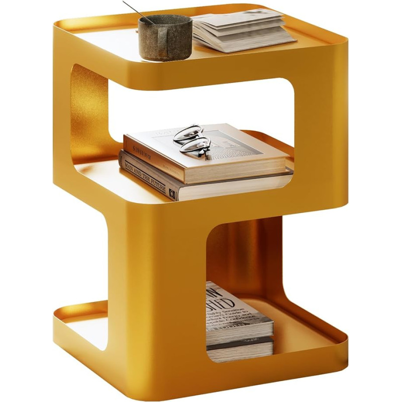 Kuldne küljelaud Kaasaegne küljelaud koos hoiuga Unikaalne voodilaua metallist voodilaua aktsentlaud elutuppa magamistoas diivanile ei ole vaja kokku panna