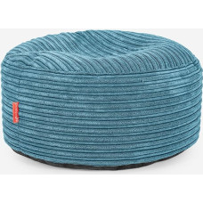 Lounge Pug Suur ümmargune jalahoob, pouf, Bean Bag Stool, Suur, Corduroy Türkiisne