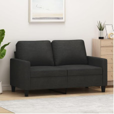 Juroupi 2-Sitzer-Sofa Diivan 2 Sitzer Loveseat Diivanid FüR Wohnzimmer Diivan Loveseats Schwarz 120 cm Stoff - 359159