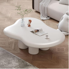 TAUIANE kaasaegne kohvilaud, kohvilaud pilvepuidust, ebakorrapärane küljelaud siseruumides, ilus teelaud, 3 jalaga, lihtne kokkupanek, elutuppa, magamistuppa, magamistuppa