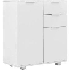 Tidyard High Gloss Sideboard Sideboard Side Cabinet Sahtli kapp 2 sahtlit ja 2 ust, vannitoa kapp, kapp, vannitoa kapp, mõõtmed: 71 x 35 x 76 cm (Laius x S x Kõrgus x Kõrgus)