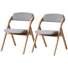 ZSH 2 x kokkupandavad Spirit toolid, kaasaegsed söögitoolid, puidust jalad ja mugavad pehmendusega istmed, kodukontori toolid, 11 värvi (värv: A)