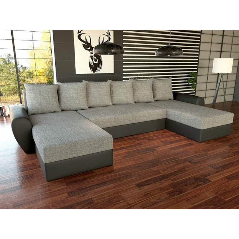 Generisch Pumma diivanikomplekt magamisfunktsiooniga ja voodikasti polsterdatud nurgaga