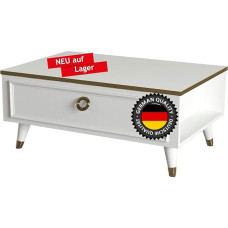 moebel17 Cornelia 4821 kohvilaud elutoa laud Küljelaud puidust valge, hoiukambriga ukseklapid 90 x 43,8 x 60 cm