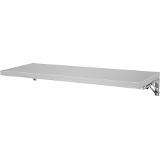 Kokkupandav seinalaud Roostevabast terasest seinalaud Kokkupandav 110 x 35 x 5 cm Drop Leaf Table Seinale paigaldatav kokkupandav laud Ruumisäästlik ujuv laud kandevõime umbes 35 kg kontorisse Pesuruumi kööki