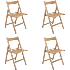 Tomma 4 klapptoolist koosnev komplekt Made in Italy Naturaalne puit