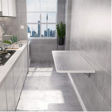 Computer-Arbeitsplätze Klapptisch aus Edelstahl 304, an der Wand montierte klappbare Esstische, platzsparender seitlich hängender Tisch für Arbeitszimmer, Schlafzimmer, Badezimmer või Balko