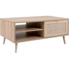 003046 Bali 55A Sonoma Tamm / Paju Rafia HiFi kohvilaud Elutoa laud Kõrvallaud Umbes 100 x 46 x 60 cm