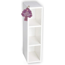 Puckdaddy Moritz White Wooden Standing Storage Shelves 19 x 30 x 75 cm, as Chest of Drawers, Nappy Rack, Changing Table Storage, Nursery Storage, Matches IKEA Malm