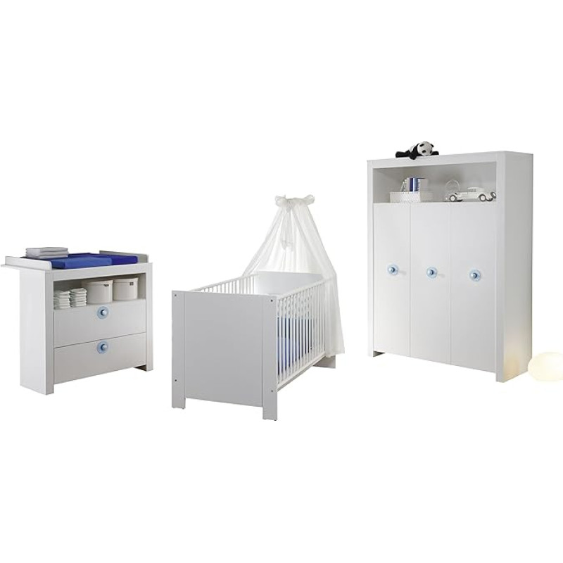 trendteam smart living Olivia Baby Room 3-Piece Complete Set in White