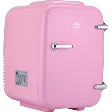NK 4 Litre Mini Portable Fridge Fridge 12V-220V Cooling and Heating Function for Cosmetics and Soft Drinks Pink