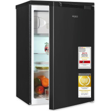 Exquisit Külmik-sügavkülmik 107 liitrine väike külmik, 4-tärniline õlituskamber, kompaktne, vabalt seisev, KS516-4-051C inoxlook-az