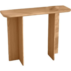 Rustikaler Bauernhaus-Eingangstisch - Massivholz Mittelalterlicher Stil Konsole für Wohnzimmer Schlafzimmer Foyer - Abgerundete Ecke Sofatisch (Messing, 140 x 30 x 80 cm)
