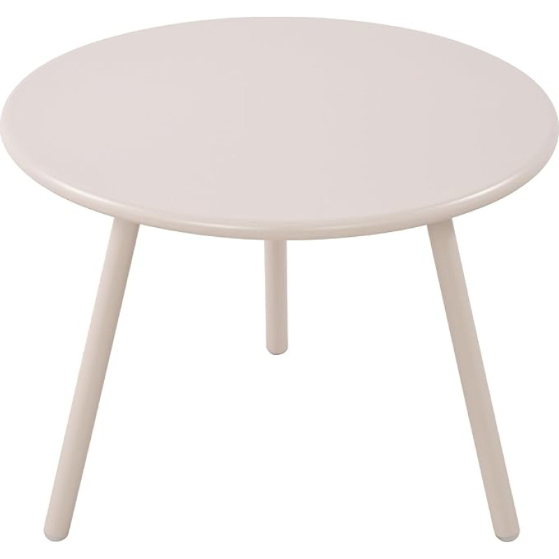 CLP Minot kohvilaud, ümmargune salongilaud õues ja siseruumides kasutamiseks, aialaud, ilmastikukindel ja UV-kindel, välistingimustes kasutatav küljelaud, värv: Värvi: helehall