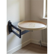 Kokkupandav seinalaua - ruumi säästev kokkuklapitav öökapilaud, seinale paigaldatav kokkupandav laud ja pikendatav ümmargune kandik, ujuv söögilaud ja küljeriiul (puitpind)