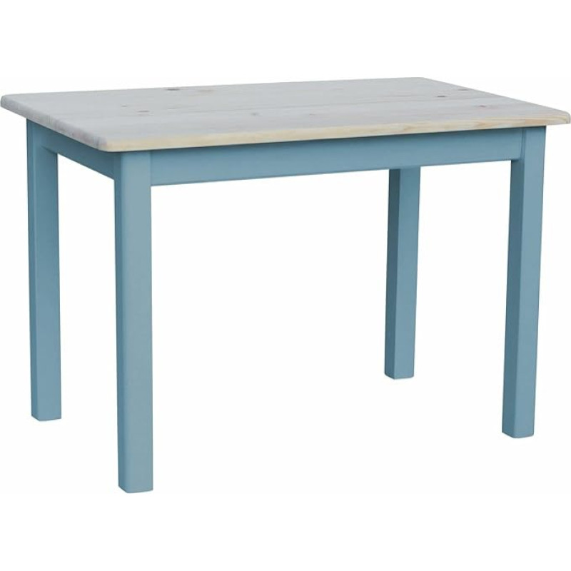 k koma Sinine söögilaud Köögilaud Massiivne männipuit Tootja Töötlemata (70 x 70)