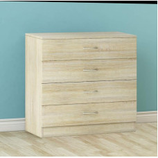 NRG Magamistoa 4 sahtliga kapp 75 x 36 x 72 cm metallist käepidemetega elutuppa esikusse Tammepuu