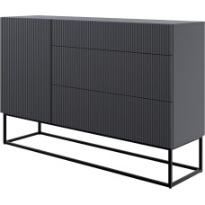 Selsey Veldio riidekapp 140 cm 3 sahtli ja 1 uksega mustad jalad