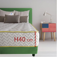 Comfy Line Memory Foam madrats, kaheinimesevoodi 160 x 190 cm, 40 cm kõrge, seljavalu vastu, jahutav, antiallergilise täidisega - Ameerika mudel