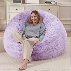 Bean Bag Cover for Stuffed Animals Machine Washable Gaming Bean Bag toolid täiskasvanutele Teens Girls Cute Bean Bag Storage Stuffed Animals 60 tolli lilla