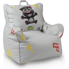 Ecopuf Talking Tom laste polsterdatud kott polüstüreenist helmedega, mugav kandekäepide, 53 x 70 cm.