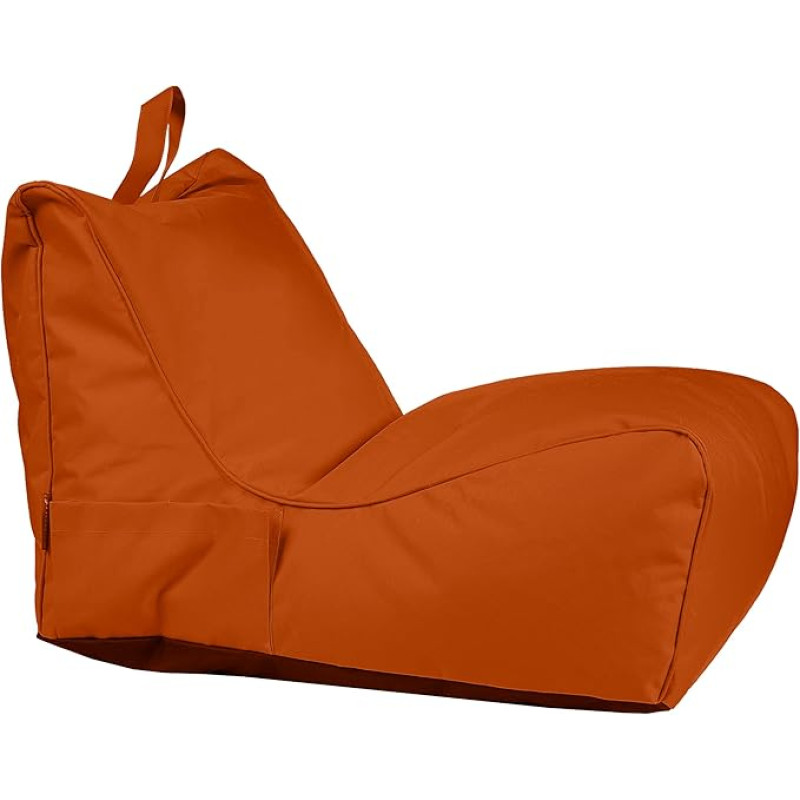 Ecopuf - Pouf Armchair Outdoor Chaise Longue - Bean Bag koos hoiukambriga ja käepidemega - vastupidavast kangast kott - lõõgastustool - kodudekoratsioon - pruun Nc11