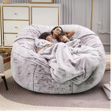 LCYFBE Bean Bag Chair Cover (ainult kate, ilma täitematerjalita), pehme kohev PV Velvet, pestav, Lazy Diivan Duvet Cover, elutuba, magamistuba, välimööbel (#20.4 ft (135 x 65 cm))