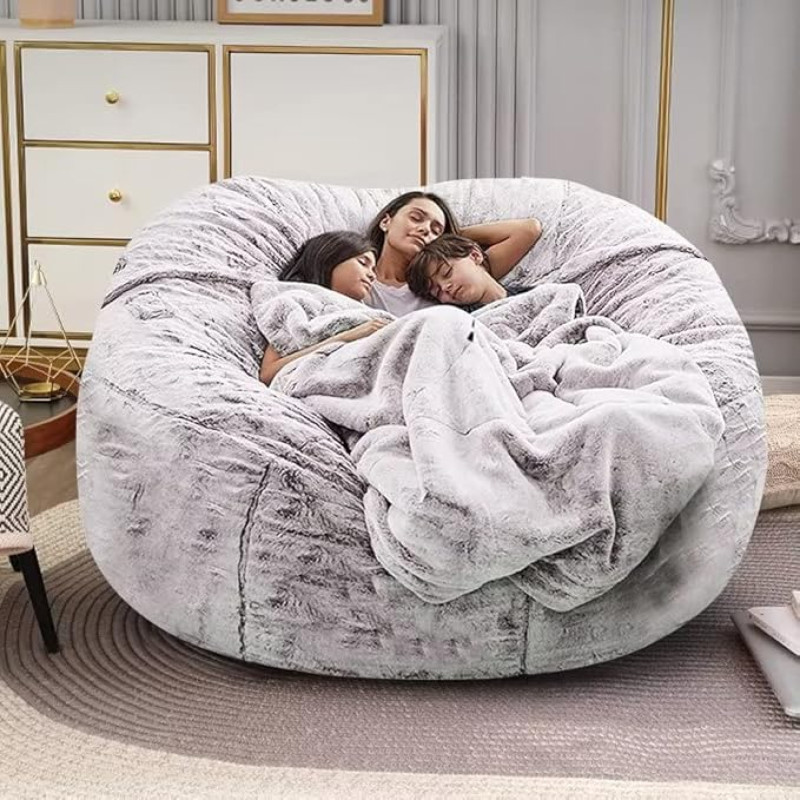 LCYFBE Bean Bag Chair Cover (ainult kate, ilma täitematerjalita), pehme kohev PV Velvet, pestav, Lazy Diivan Duvet Cover, elutuba, magamistuba, välimööbel (#20.4 ft (135 x 65 cm))