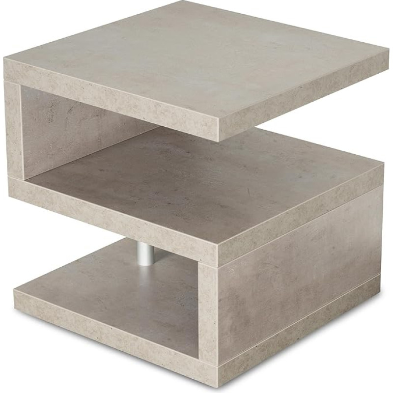 levandeo Sigi kohvilaud betoonist B x K x S: 44 x 44 x 44 cm Hall puidust küljelaua ei ole vaja kokku panna Kinnine liimitud elutoa laud