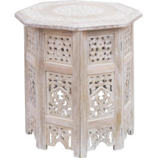 COTTON CRAFT Täispuidust käsitsi nikerdatud Vintage Boho Kokkupandav väikeste ruumide sissepääsuks aktsent tabel talumaja elutuba öökapilett Puudub