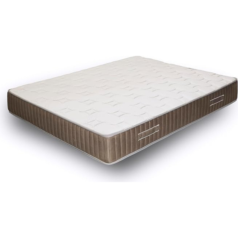 DUPEN Malibu taskuvedrudega madrats, kõrgus 20 cm, pinguldatud kangaga, viskografeeniga polsterdus, hüpoallergeensed kiud ja kõrge tihedusega õhutrumm, 5 kindlat tsooni, 90 x 200 cm