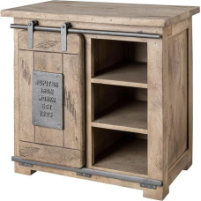 MASSIVMOEBEL24.DE Raudtee Mango kapp 70 x 45 x 70 cm, Värv: beež värvitud, Suurus: 70 x 45 x 70 cm (B x S x K x K)