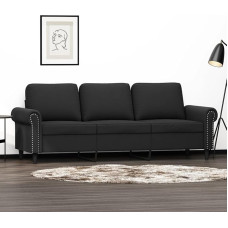 ShGaxin 359544 3-kohaline diivan, must, 180 cm, Samet, Lounge diivan, Diivanid ja diivanid, Relax diivan, Diivan elutuppa