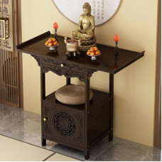 Generisch Altarschrank aus Bambus für Buddha, Meditationstisch für persönliche Schreine in China mit Aufbewahrung, Nische mit Sockel (66 x 40 x 100 cm/25,9 x 15,7 x 39,3 Zoll)