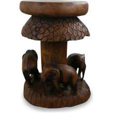 Aasia Wohnstudio Suurepärane täispuidust väljaheide unikaalne Tai nikerdused (Elevandid)