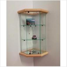 VM502T-TR Klaasist seinale paigaldatav vitriinkapp hele tammepuit