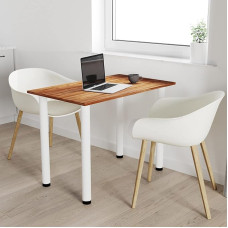 AKKE valge jalaga söögilaud, söögilaud, köögilaud, kontorilaud, Burgundia värvi, 80 x 35 cm