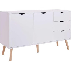 Miroytengo Sideboard für Wohnzimmer Fiano in Weiß im nordischen Stil, 120 x 75 x 39 cm