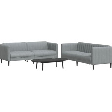 Gecheer 2-osaline diivan komplekt Diivan Diivan komplekt Polsterdatud Lounge diivan Diivan Diivan komplekt Istme mööbel Elutuba diivan Polsterdatud mööbel Sohvakas diivan Disain diivan Aiandussohv Helehall kangas 93