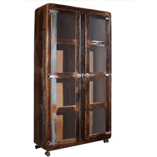 massivmoebel24 Massiivpuust rauast massiivne mööbel lakitud vitriin Antiikpuust rauast massiivne mööbel tööstuslikus stiilis Freezy #30