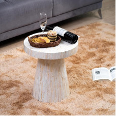 PEMAR pärlmutter pärlmutter lõpplaud Kaasaegne aktsent küljelaud Ribed alus Minimalistlik joogilaud väikestesse ruumidesse elutuppa magamistuppa valge 40cm