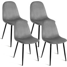 CangLong söögitoolid Sametist söögitoolid Modernsed metallist jalgadega toolid elutuppa magamistuppa restorani söögituppa 4-kohaline komplekt Hall vahtmetalliga