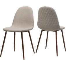 Camden Mid Century Wheat söögitoolid, komplekt 2, tumedast pähklipuust jalad